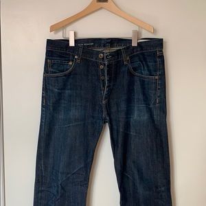 rag & bone mens jeans rb 15x olive resin raw dark